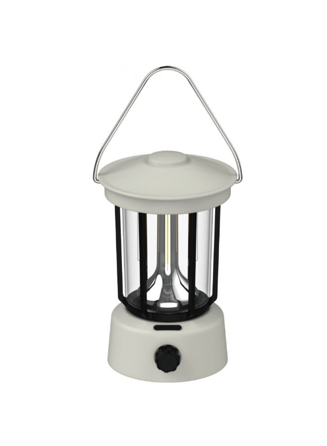 DANUBE HOME Milano Solar Rechargeable Led Work Light With Usb - White| Portable & Energy-Efficient Solar Floor Lamp| Durable Plastic Lights Indoor/Outdoor Lighting For Home, Camping & Emergency Use - 20X7X19Cm