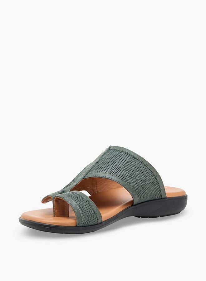 Al Waha Men Textured Arabic Sandals - Image 4