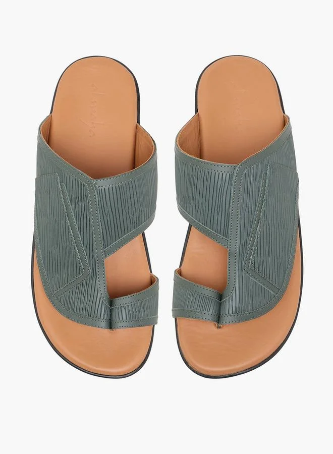 Al Waha Men Textured Arabic Sandals