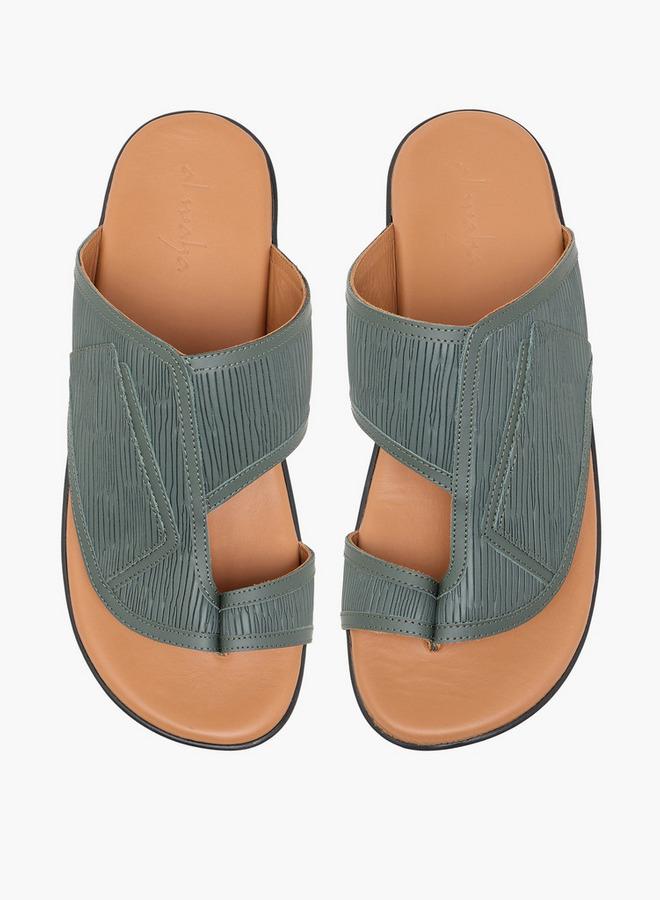Al Waha Men Textured Arabic Sandals - Image 1