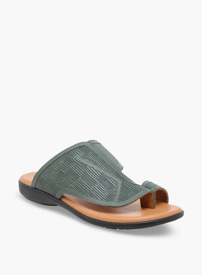 الواحة Men Textured Arabic Sandals