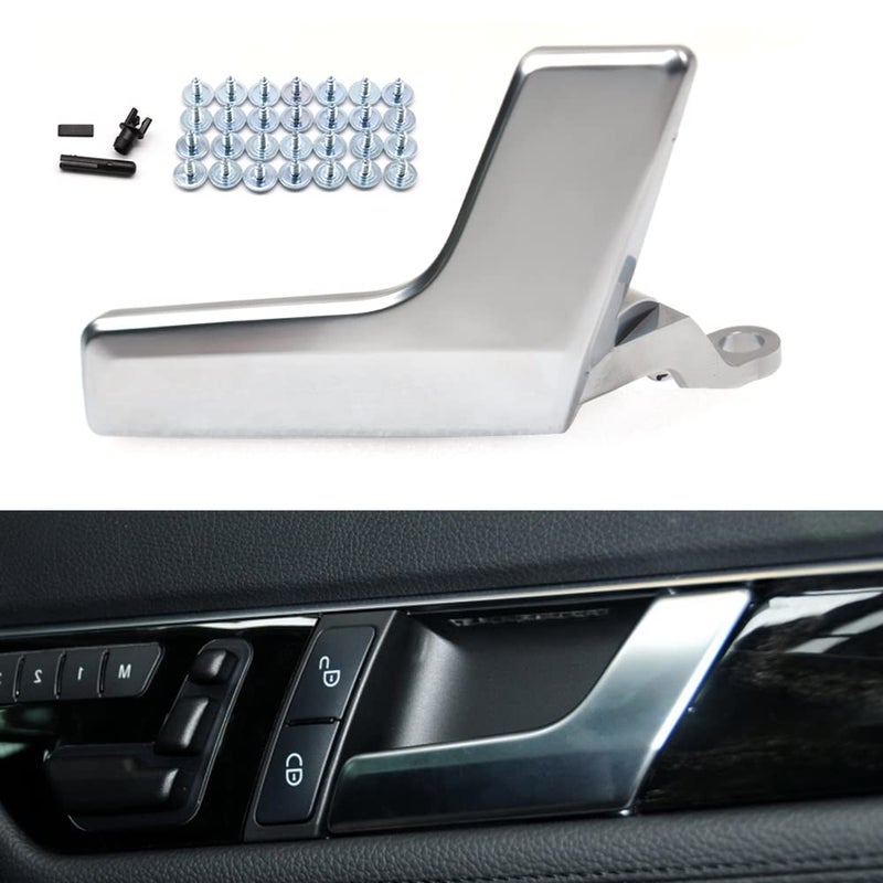 Goodithy Interior Right Matte Silver Door Pull Handle Kit Replacement for Mercedes Benz W204 X204 C GLK Class C180 C200 C300 GLK250 GLK280 GLK300 2008 2009 2010 2011 2012 2013 2014 2015