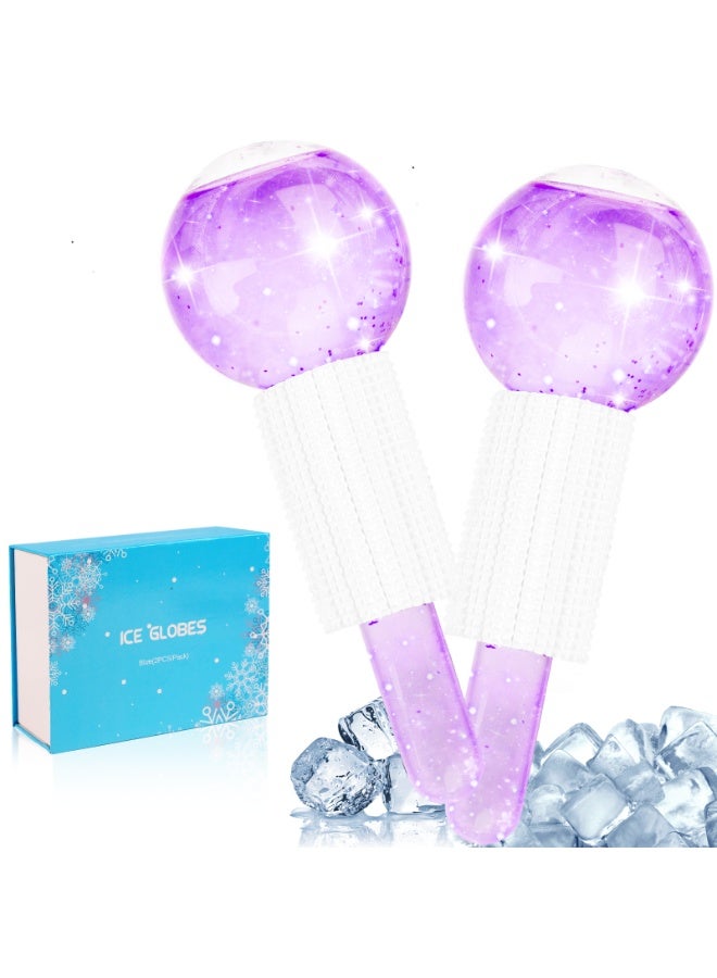 Aiseely 2PCS Ice Globes Face Cooling Massager Home Use Skin Care Cold Hot Massage Tools for Calm Skin Shrinks Pores Fade Fine Lines Reduce Puffiness - Image 1