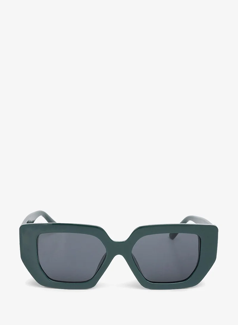 London Rag Square Cat Eye Sunglasses In Green