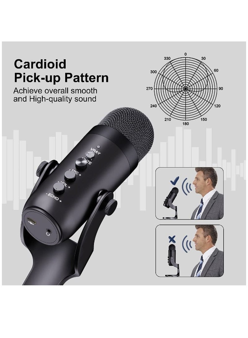 Jmary Professional Condenser MC-PW8 Desktop USB Recording And Live Microphone For PC Computer Laptop - Image 3