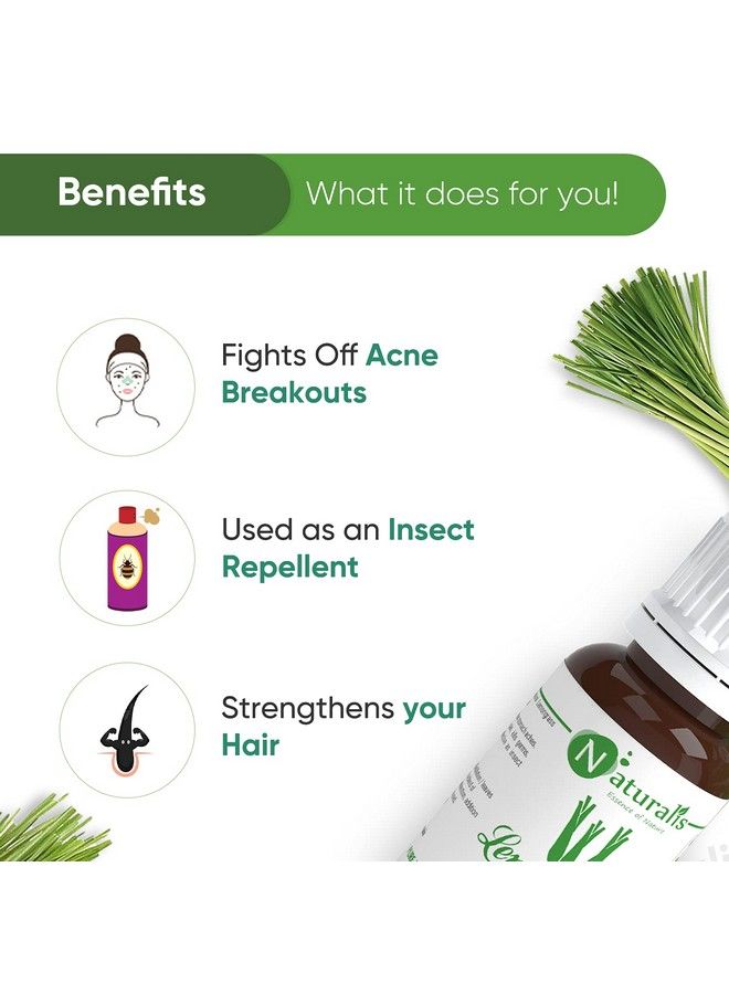 Naturalis زيت الليمون العطري من جوهر الطبيعة 100% نقي وغير مخفف وذو درجة علاجية للعناية بالبشرة والشعر وطارد للحشرات والعلاج بالروائح 15 مل - Image 5
