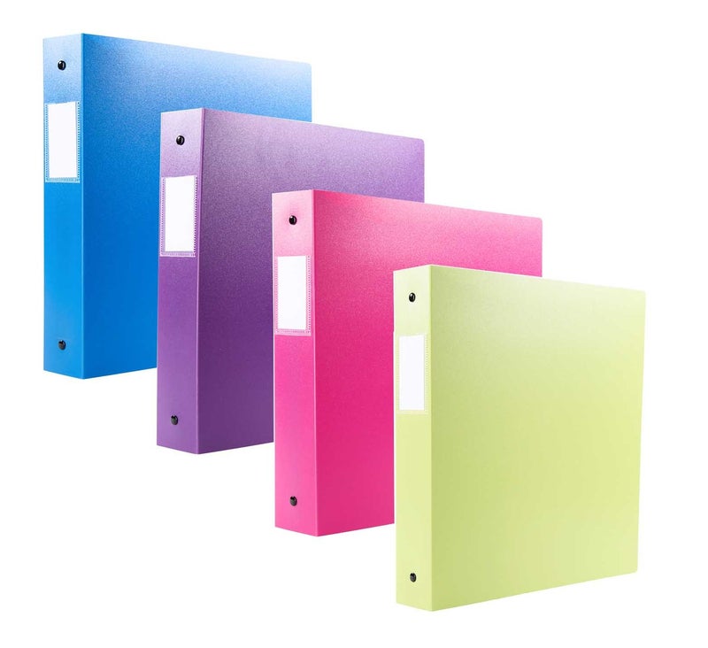 Filexec 3Ring Binder 1 Neon 5057364970 12 Pack Blue Hot Pink Purple Green