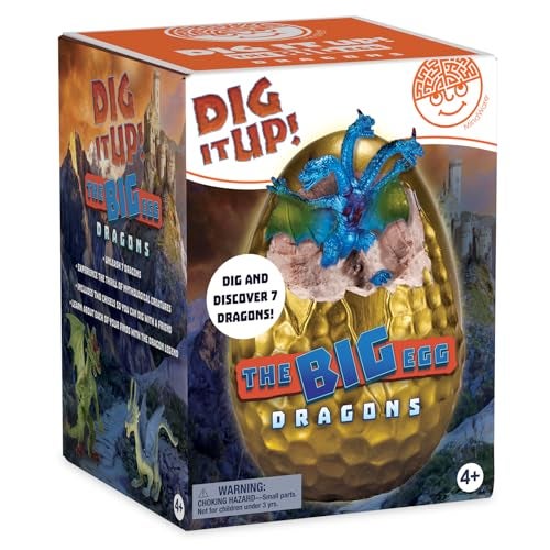 MindWare Dig It Up The Big Egg Dragons Excavate 7 Dragon Figures from One Giant Egg STEM Excavation Kit with Tools Dragon Legend for Kids Ages 4 HandsOn Science Imaginative Play Toy - Image 5