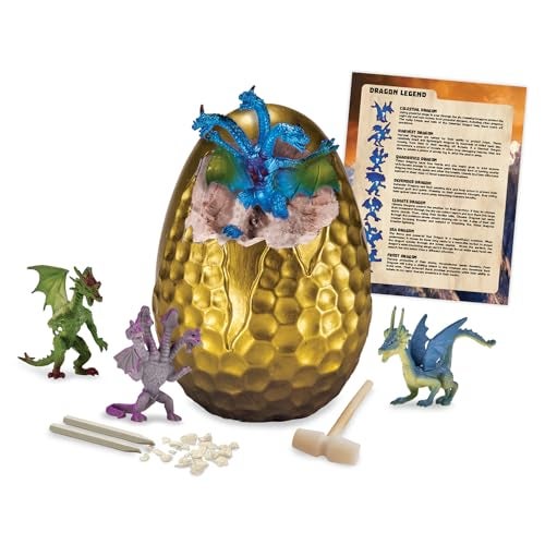 MindWare Dig It Up The Big Egg Dragons Excavate 7 Dragon Figures from One Giant Egg STEM Excavation Kit with Tools Dragon Legend for Kids Ages 4 HandsOn Science Imaginative Play Toy - Image 1