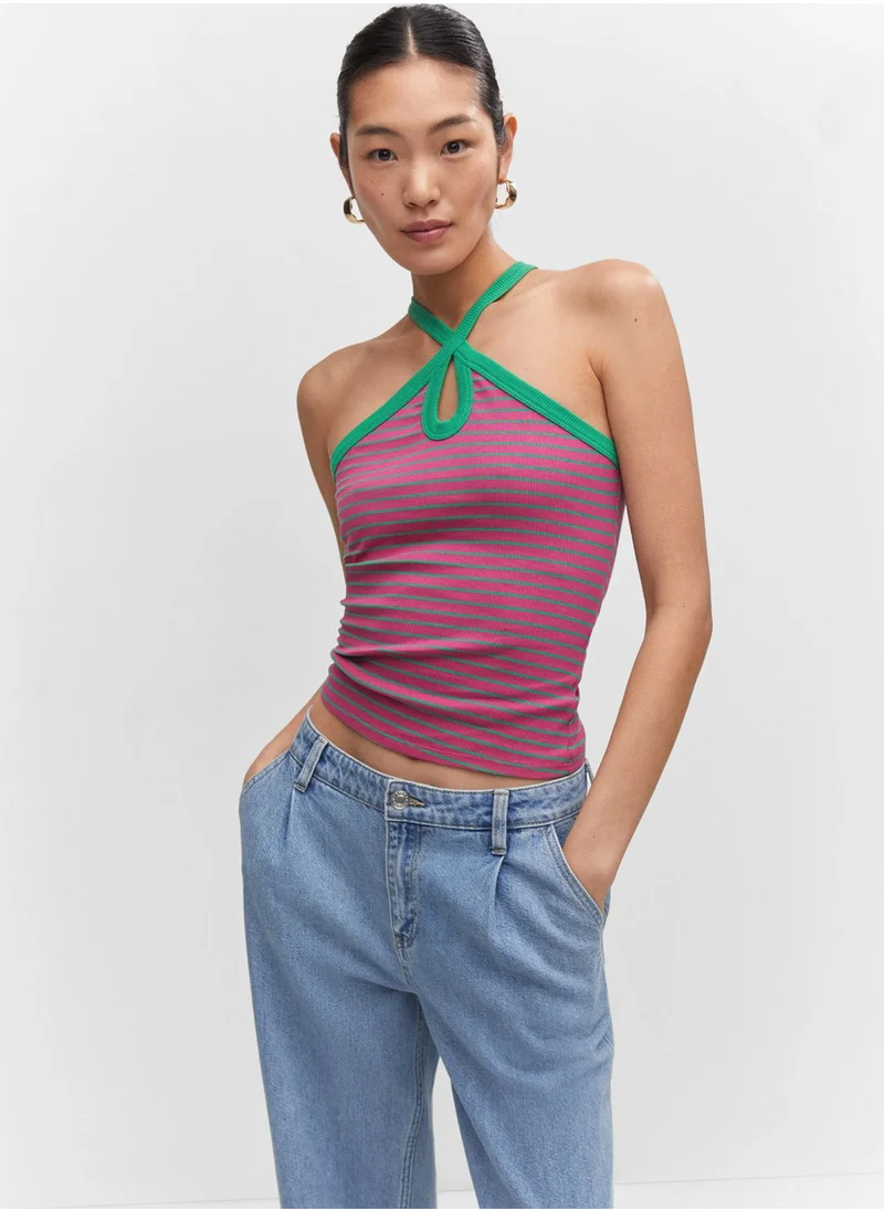 MANGO Halter Neck Top