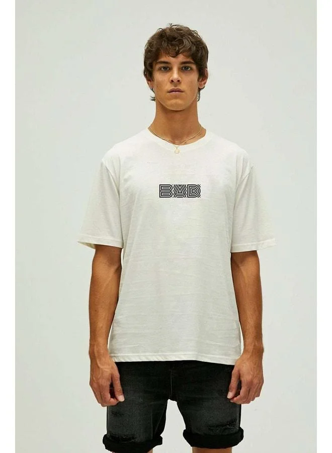 Bad Bear Maze Men's White T‑shirt Off-White.
