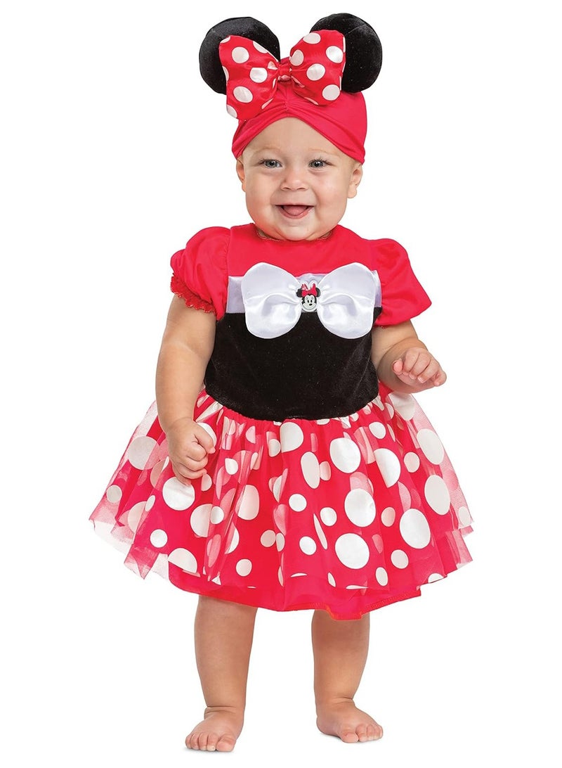 Party Centre Disney Minnie Mouse Red Posh Dress for Infant  - Image 1