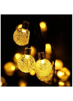 Generic Solar Outdoor String Lights, 1 Pack Total 20ft 30 LED Crystal Ball Waterproof Solar Powered Globe Lights for Garden Patio Bistro Cafe Gazebo Holiday Party Outdoor Decorations (Warm White) 
