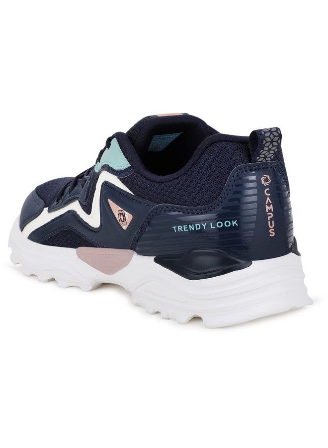 كامبس حذاء رياضي نسائي Campus Birdie أزرق داكن/خوخي - مقاس 4 المملكة المتحدة/الهند 6L-840 - Image 3