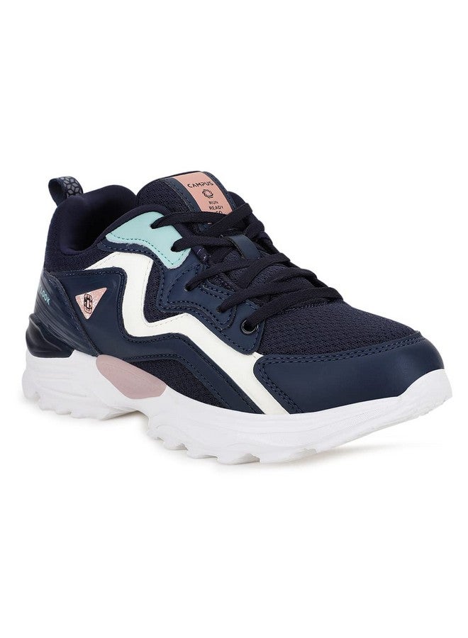 كامبس حذاء رياضي نسائي Campus Birdie أزرق داكن/خوخي - مقاس 4 المملكة المتحدة/الهند 6L-840 - Image 1