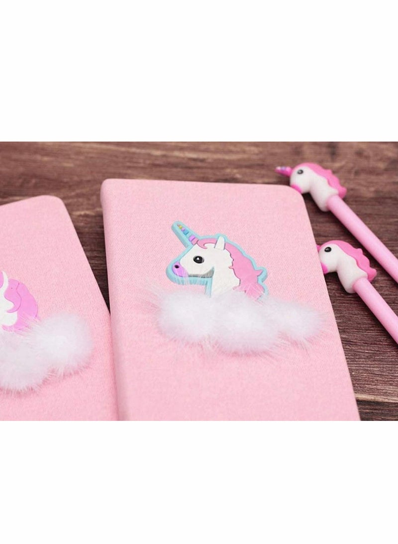 SOLARAE Unicorn Notebook Gel Pens Set - Journal Stationery Set Birthday Gifts for Girls, Cute Girls Writing Toys of All Ages Unicorn Notebook for Children Age 5 6 7 8 9 10 11 12 years old - Image 4