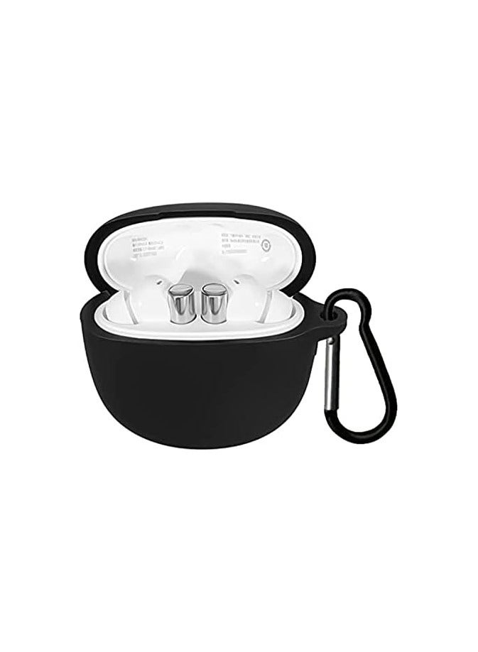 ELMO3EZZ Silicone Case Cover for Realme Buds Q2/Realme Buds Air 2 Earbuds (Black)