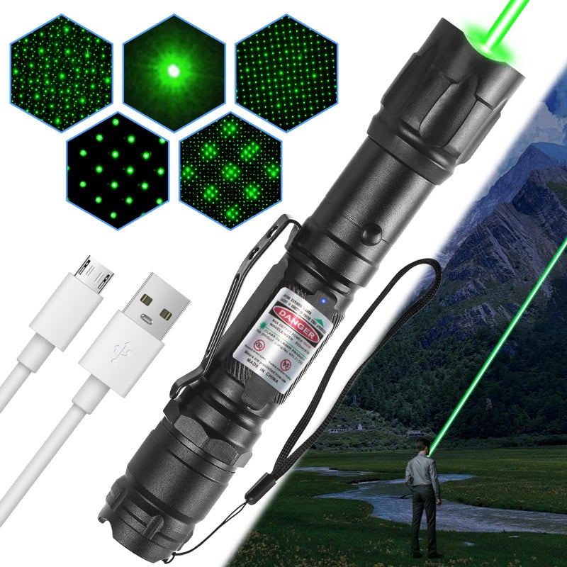 ضوء ليزر، ليزر أخضر عالي القدرة USB مباشر إلى نمط غجري ضوء ليزر - Image 1