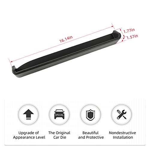 Hoolcar Copilot Armrest Storage Box Passenger Grab Tray Organizer for 2014-2020 Toyota 4Runner, Interior Storage Expansion Accessories, Black - Image 2