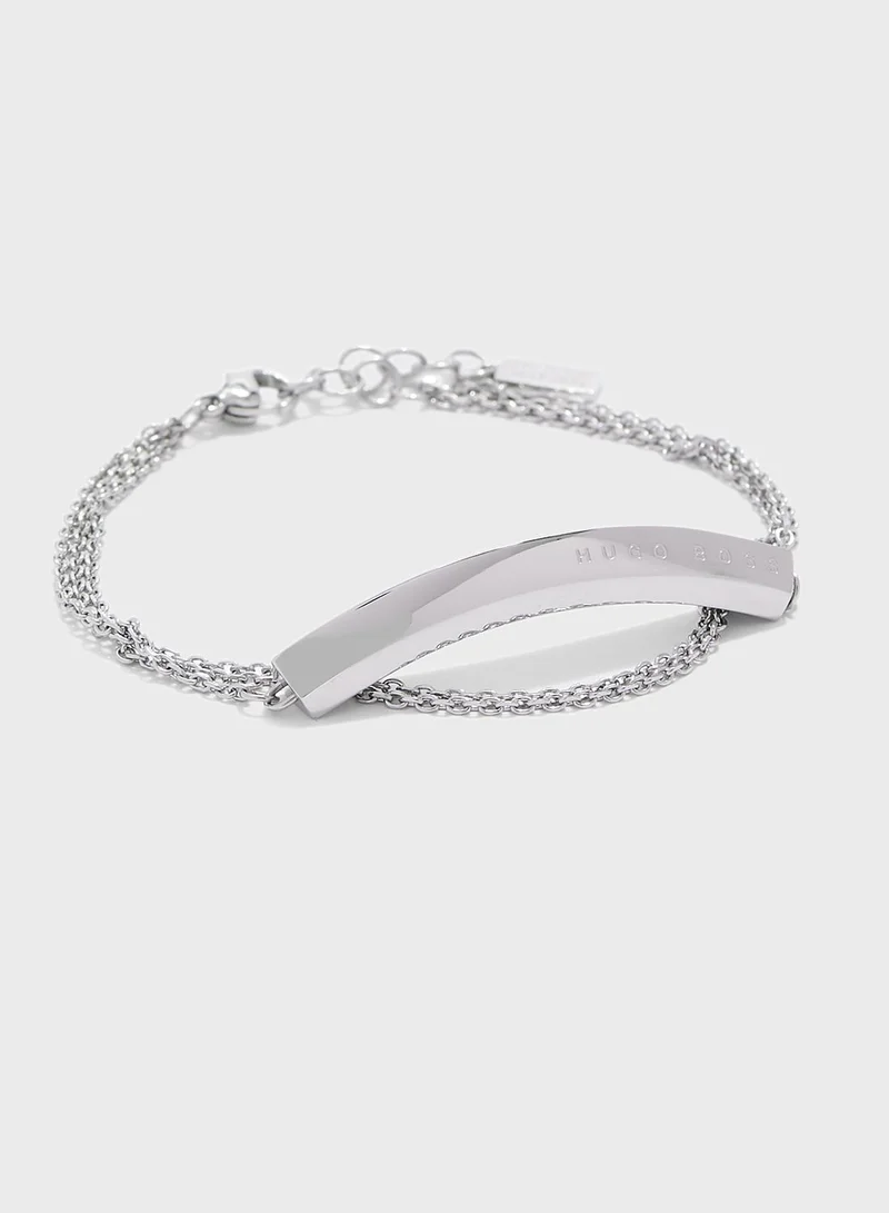BOSS 1580022 Insignia Rooftop Triple Chain Bracelet
