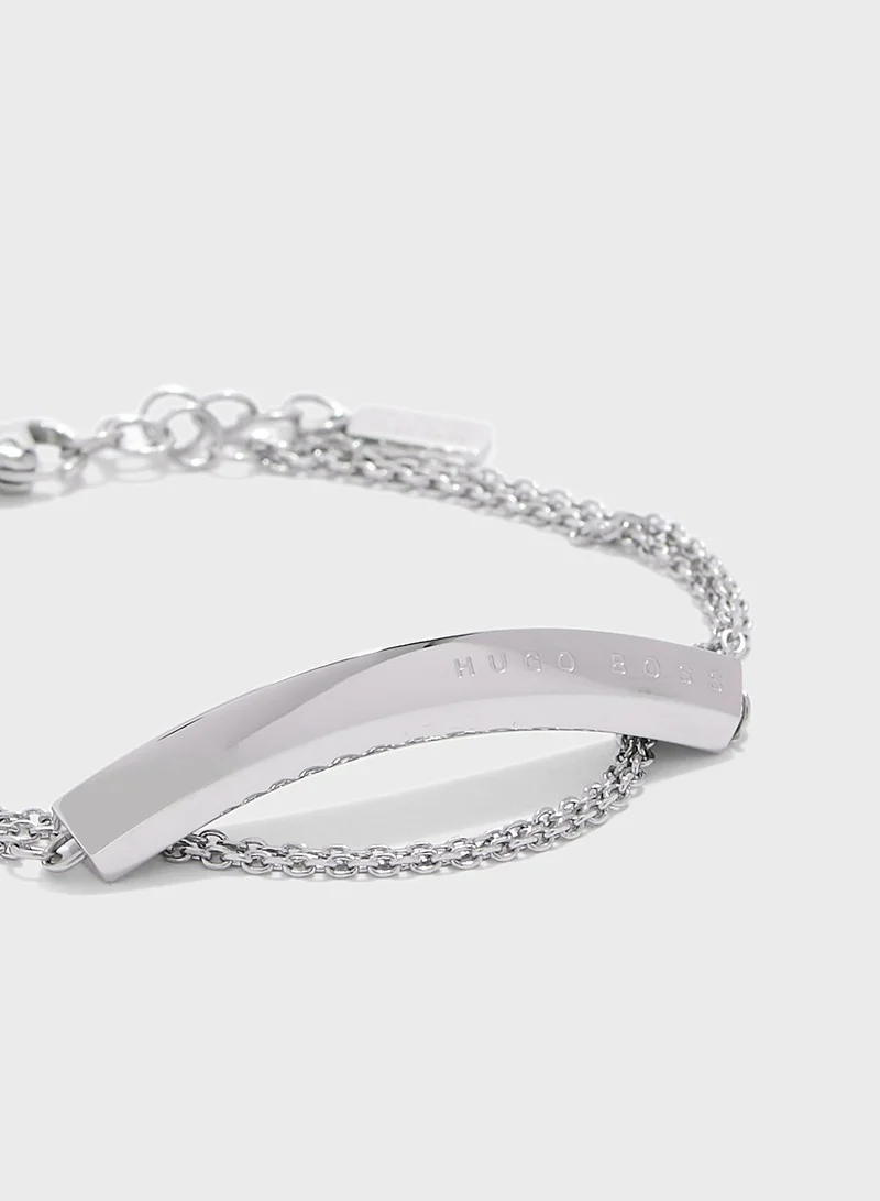 BOSS 1580022 Insignia Rooftop Triple Chain Bracelet