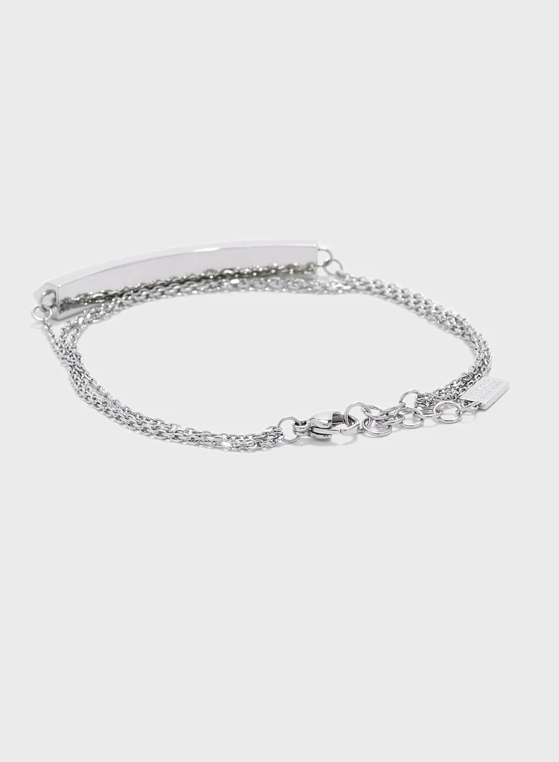 BOSS 1580022 Insignia Rooftop Triple Chain Bracelet