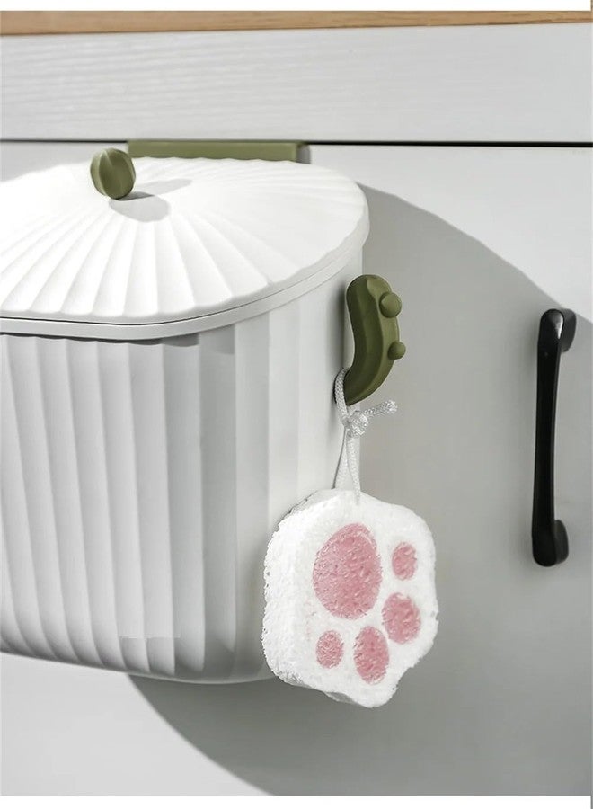 MIXEN Food Waste Basket Wall-Mounted Garbage Can for Bathroom Hanging Kitchen Trash Can with Lid 2.1 Gal Hanging Open-Top Trash Can For Kitchen Cabinet Door With LidEN - Image 5