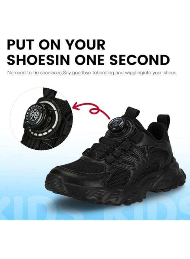 Lucky Kids أحذية رياضية للأطفال مع أربطة قابلة للتعديل - أحذية جري قابلة للتنفس للأولاد والبنات، أحذية رياضية خفيفة بدون أربطة لولبية للمدرسة والرياضة - Image 2