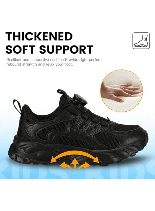 Lucky Kids أحذية رياضية للأطفال مع أربطة قابلة للتعديل - أحذية جري قابلة للتنفس للأولاد والبنات، أحذية رياضية خفيفة بدون أربطة لولبية للمدرسة والرياضة - Image 4