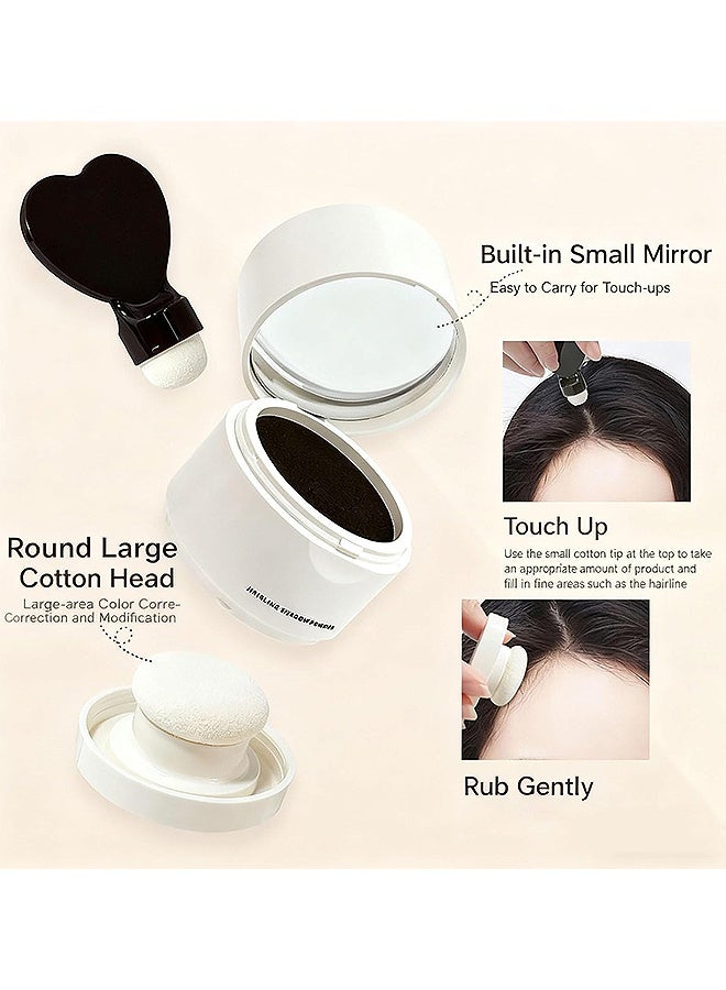 kakashow Hairline Powder, Hair Root Concealer, Instantly Root Cover Up Hairline Cream, Long Lasting Hair Shadow Powder, Hair Concealer For Greys, Thinning Hair, Hair Toppers, Hair Root Dye, Thin Hair Powder (Black) - Image 5