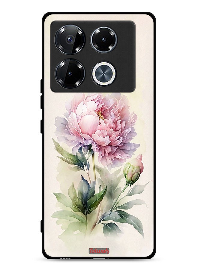 Tolwak Infinix Note 40 Pro Plus 5G Protective Case Cover Watercolor Rose Paint Art - Image 1