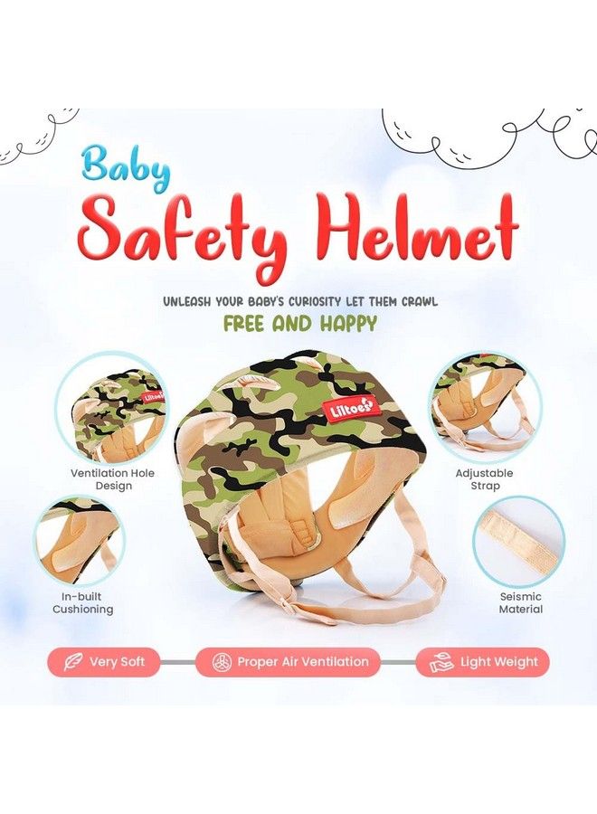 Liltoes Baby Head Protector For Safety Of Kids 6M To 3 Yearsbaby Safety Helmet With Proper Air Ventilation & Corner Guard Protection (Badger Camouflage) - Image 3
