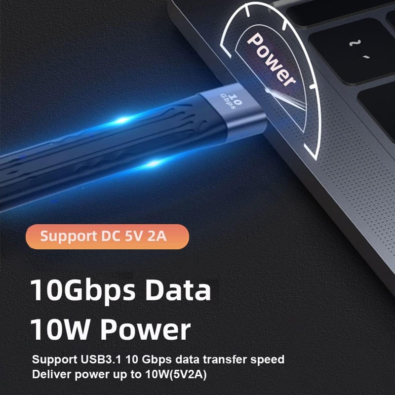 Tobo كابل نقل البيانات USB C | كابل محول OTG ذكر USB نوع C أنثى يدعم نقل البيانات بسرعة 10Gbps | محول نقل البيانات بسرعة 10Gbps للتابلت (TD-1033TC) - Image 3