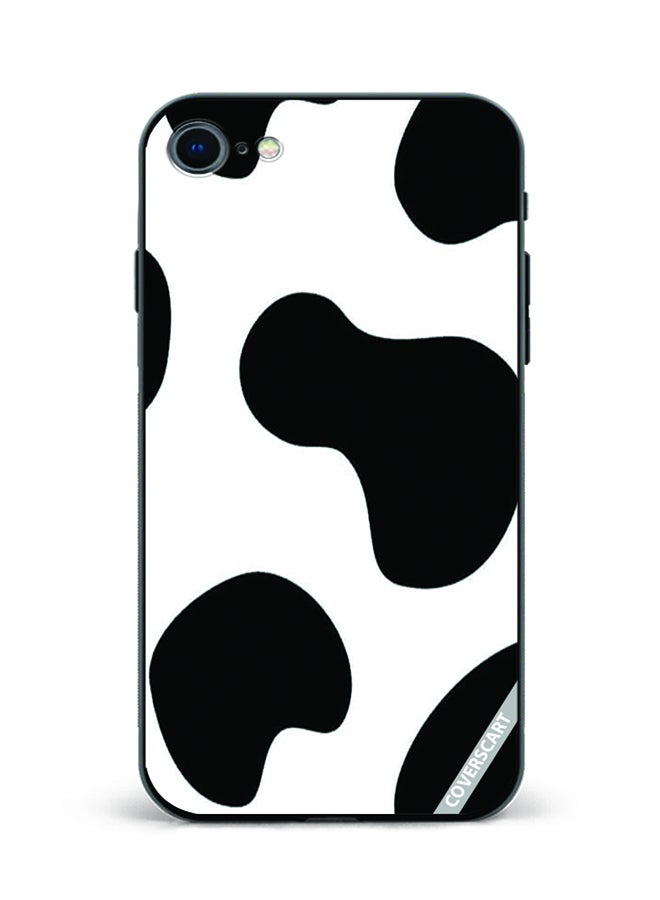Protective Case Cover For Apple iPhone SE 2020 Black White Design Multicolour