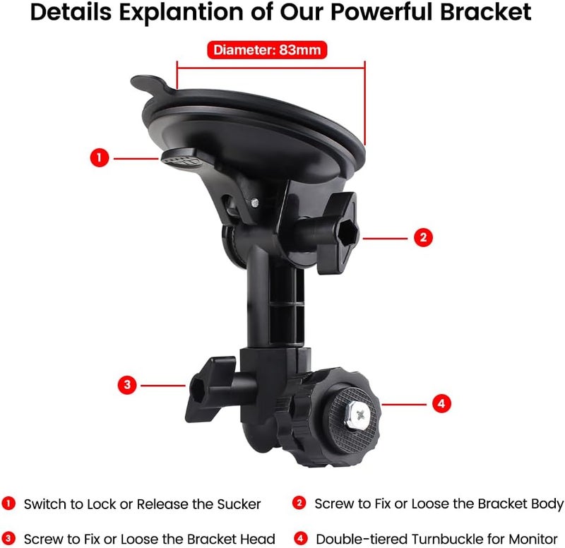 GreenYi Windshield Suction Cup Bracket for Monitors - Image 3