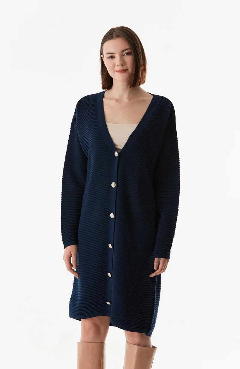 فولامودا Basic Buttoned Knitted Cardigan