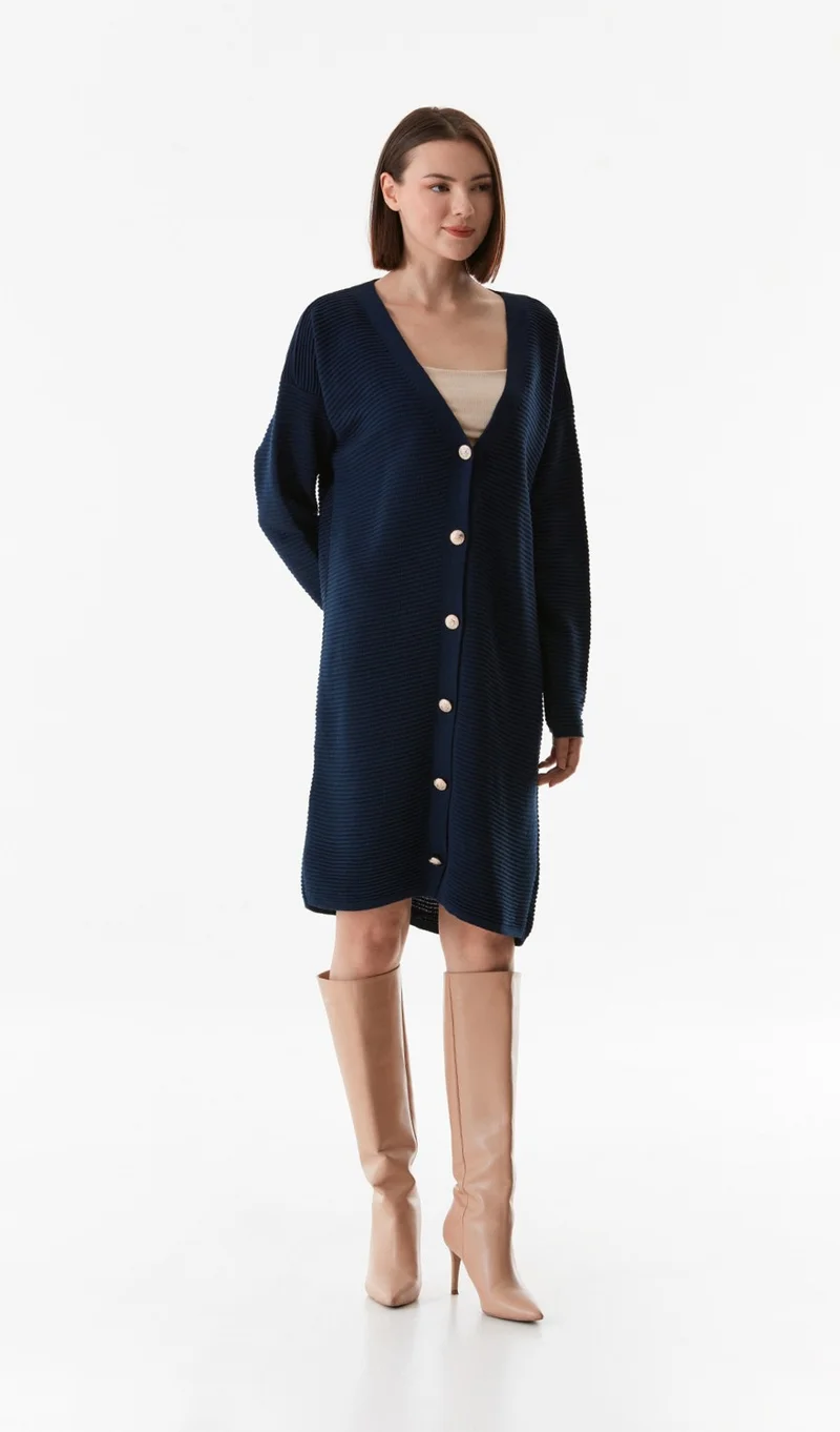 فولامودا Basic Buttoned Knitted Cardigan