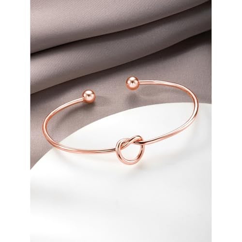 Peora Rose Gold Plated Stylish Adjustable Kada Bracelet Jewellery Gift for Women & Girls - Image 3