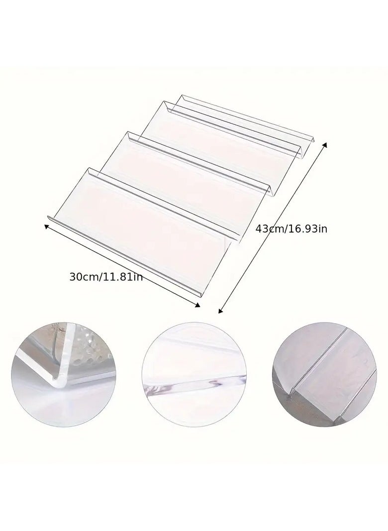 KITCHENOO - Spice Drawer Organizer 2 Piece Clear Acrylic Slanted in Drawer Spice Jars - Image 1