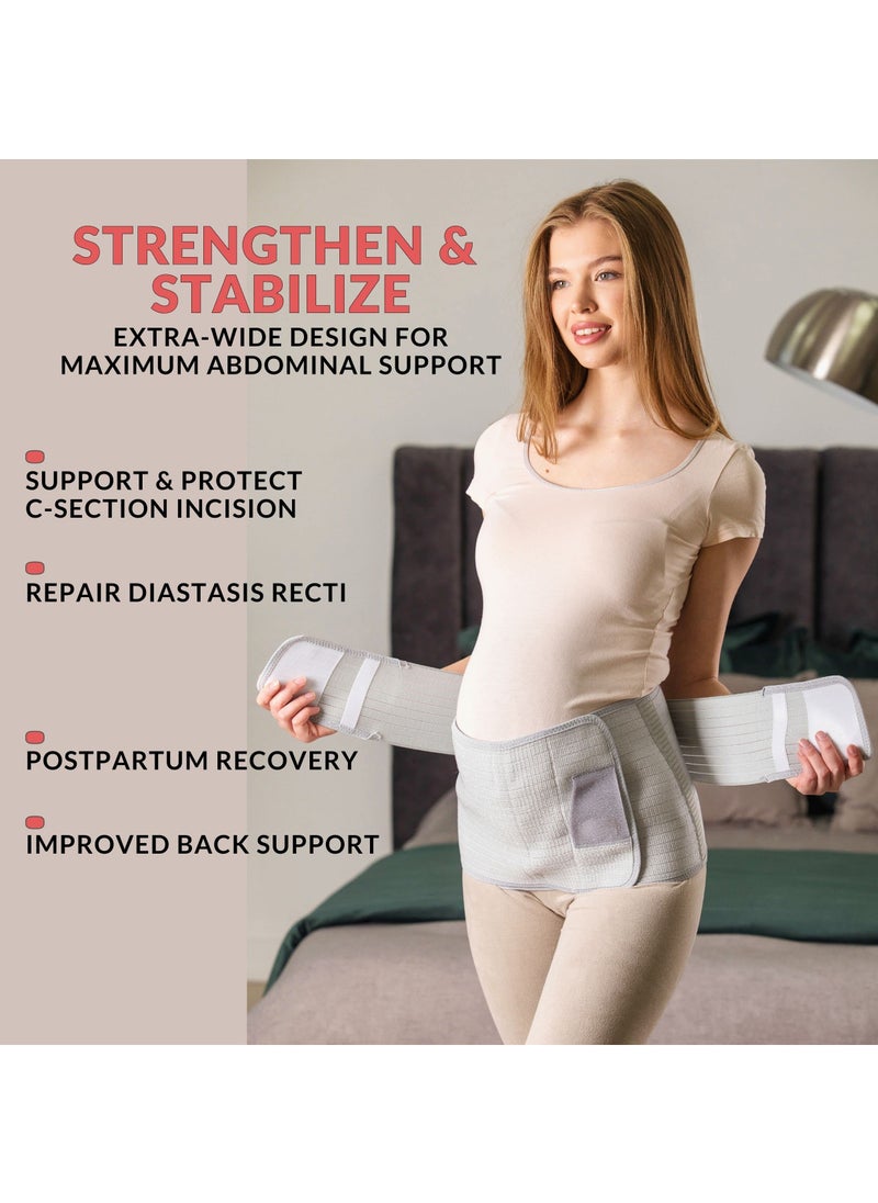 SYOSI - Bamboo Postpartum Belly Band, Girdle for Stomach Support Back Pain Relief After Pregnancy, C-Section Recovery Belt, Post Surgery Abdominal Binder, Abdominal Support, Stomach Back Pain Relief (L/XL) - Image 1