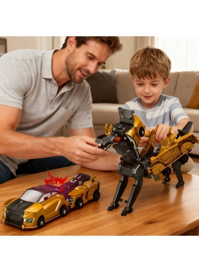 2-Pack Magnetic Dragon Transforming Car Toys – Manual Collision-Triggered Dragon-Car Morphing, Perfect Birthday Gift for Boys & Girls - Image 3
