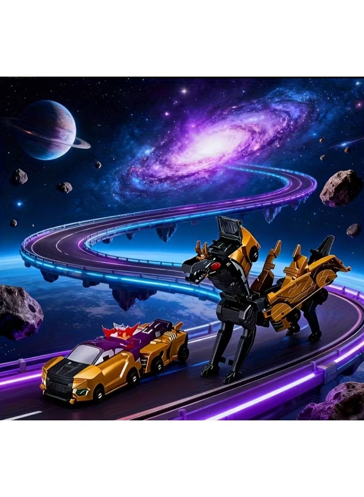 2-Pack Magnetic Dragon Transforming Car Toys – Manual Collision-Triggered Dragon-Car Morphing, Perfect Birthday Gift for Boys & Girls - Image 4