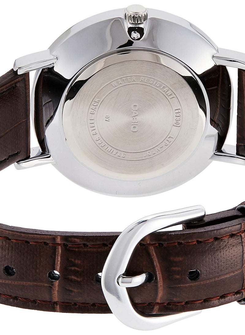 CASIO - Casio Analog Leather Band Blue Dial Couple Watch MTP/LTP-VT001L-2BUDF - Image 1