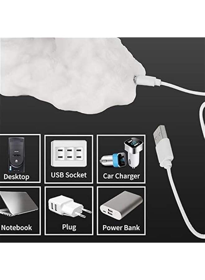 مصباح تنين النار، ضوء ليلي مطبوع بتقنية ثلاثية الأبعاد، ضوء LED على شكل قمر هدية للأولاد والبنات في غرفة النوم أو غرفة الأطفال مع شحن USB (فضي) - Image 4