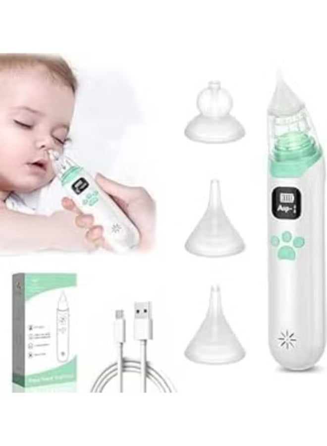 Electric Baby Nasal Aspirator - Automatic & Gentle - 3 Silicone Tips, 3 Suction Levels & Soothing Music/Light Function for Infant Care - Image 1