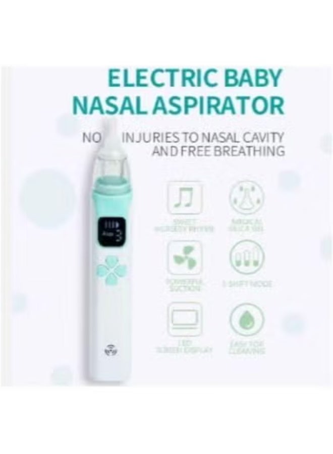 Electric Baby Nasal Aspirator - Automatic & Gentle - 3 Silicone Tips, 3 Suction Levels & Soothing Music/Light Function for Infant Care - Image 2