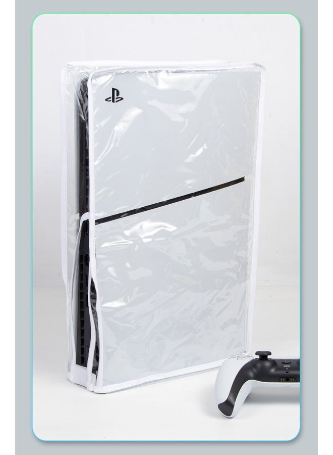 PS5 Slim Dust Cover For Sony Host Transparent Cover PS5 SLIM Game Host Dust Cover-Product Color:White - Image 1
