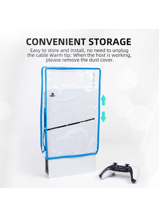 PS5 Slim Dust Cover For Sony Host Transparent Cover PS5 SLIM Game Host Dust Cover-Product Color:White - Image 5