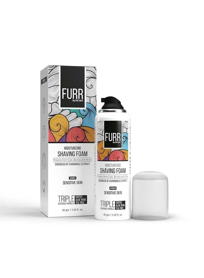Furr فوم حلاقة مرطب للنساء - 65 جرام | للبشرة الحساسة | مع خصائص مضادة للبكتيريا | غني بالألوة فيرا، فيتامين E وزيت شجرة الشاي - Image 2
