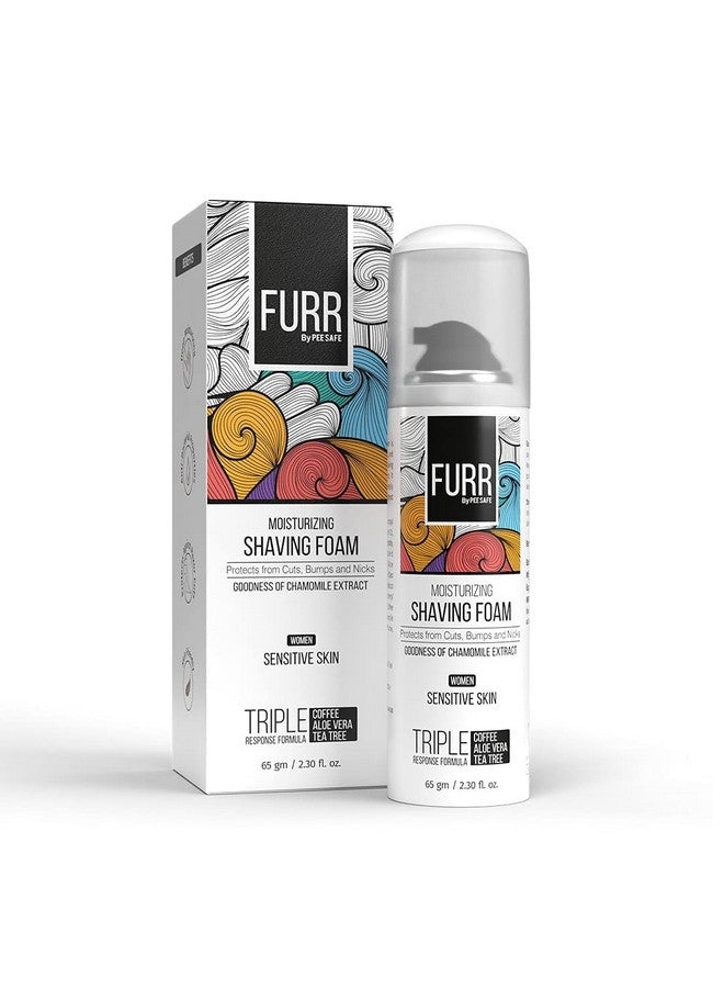 Furr فوم حلاقة مرطب للنساء - 65 جرام | للبشرة الحساسة | مع خصائص مضادة للبكتيريا | غني بالألوة فيرا، فيتامين E وزيت شجرة الشاي - Image 1